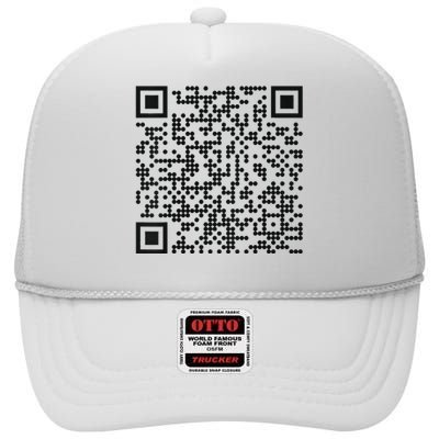 Trump Dance Qr Funny President Trump Dancing Code High Crown Mesh Back Trucker Hat