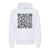 Trump Dance Qr Funny President Trump Dancing Code Premium Hoodie