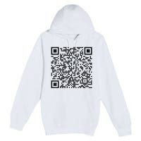 Trump Dance Qr Funny President Trump Dancing Code Premium Pullover Hoodie