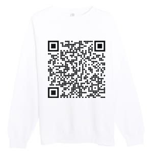 Trump Dance Qr Funny President Trump Dancing Code Premium Crewneck Sweatshirt