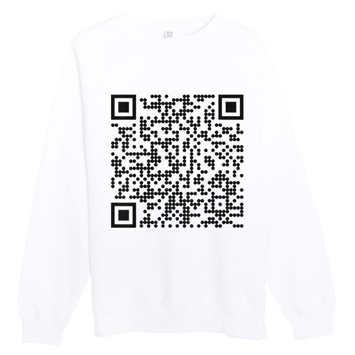 Trump Dance Qr Funny President Trump Dancing Code Premium Crewneck Sweatshirt