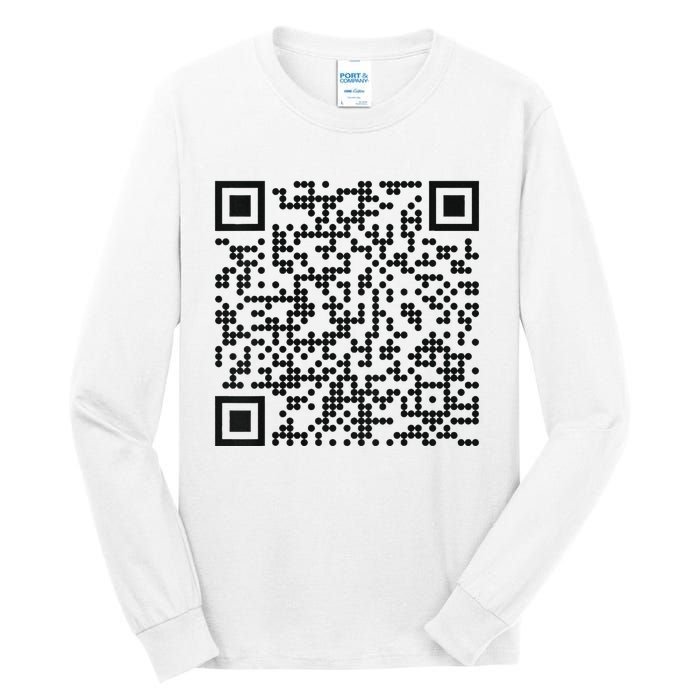 Trump Dance Qr Funny President Trump Dancing Code Tall Long Sleeve T-Shirt