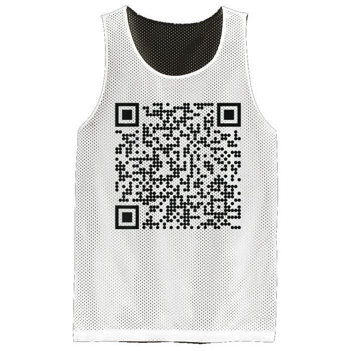 Trump Dance Qr Funny President Trump Dancing Code Mesh Reversible Basketball Jersey Tank