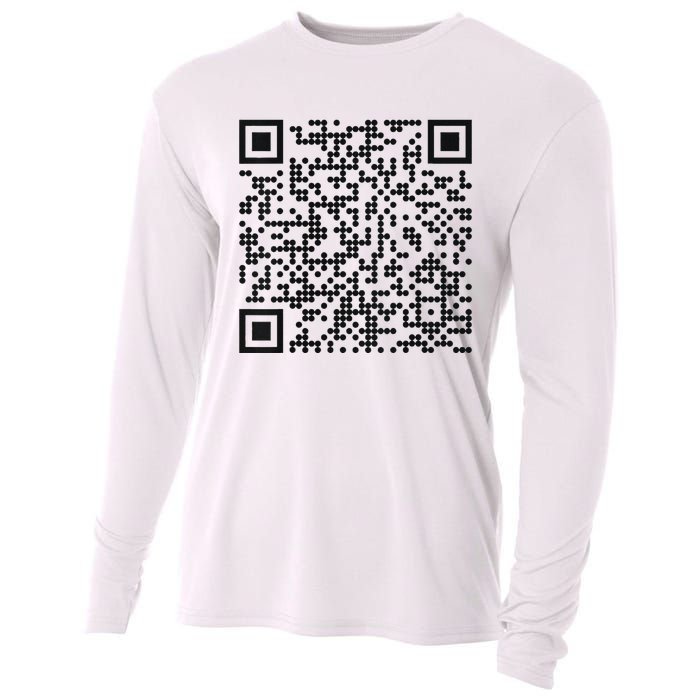 Trump Dance Qr Funny President Trump Dancing Code Cooling Performance Long Sleeve Crew