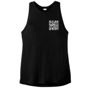 Trump Dancing Qr Code Ladies PosiCharge Tri-Blend Wicking Tank