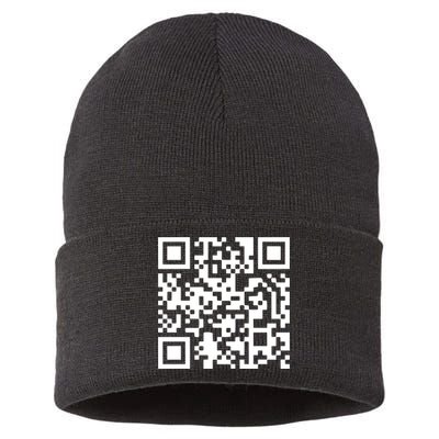 Trump Dancing Qr Code Sustainable Knit Beanie