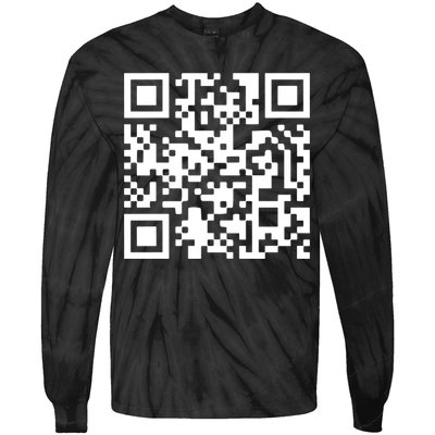 Trump Dancing Qr Code Tie-Dye Long Sleeve Shirt