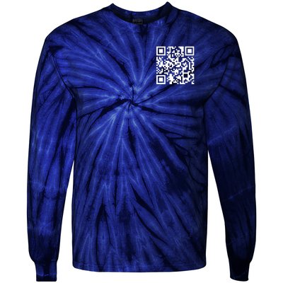 Trump Dancing Qr Code Tie-Dye Long Sleeve Shirt