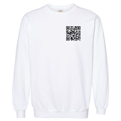 Trump Dancing Qr Code Garment-Dyed Sweatshirt