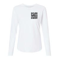 Trump Dancing Qr Code Womens Cotton Relaxed Long Sleeve T-Shirt