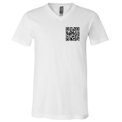 Trump Dancing Qr Code V-Neck T-Shirt