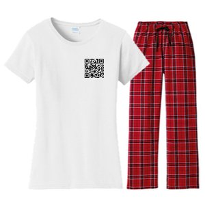 Trump Dancing Qr Code Women's Flannel Pajama Set