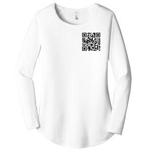 Trump Dancing Qr Code Women's Perfect Tri Tunic Long Sleeve Shirt