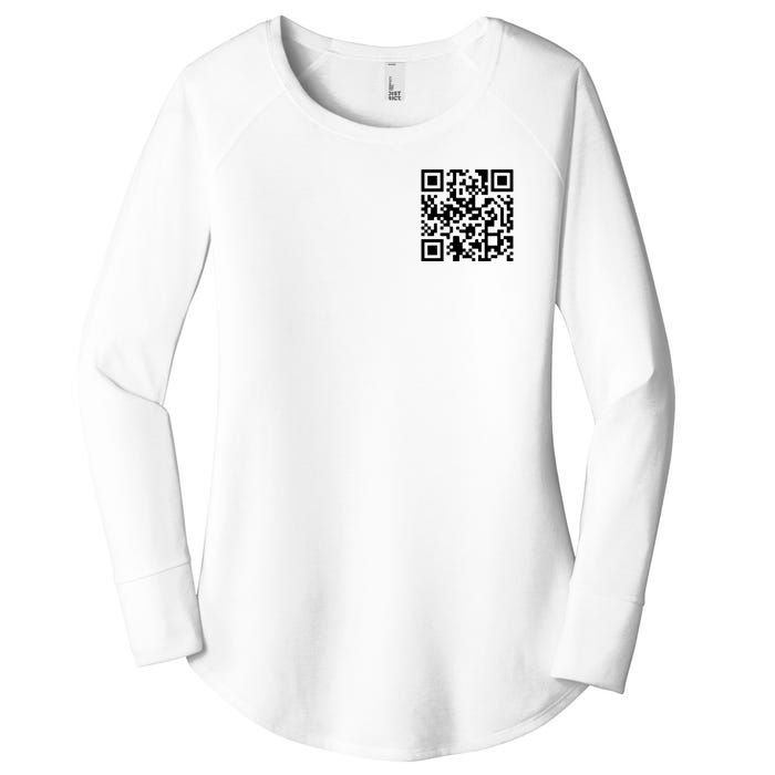 Trump Dancing Qr Code Women's Perfect Tri Tunic Long Sleeve Shirt