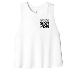 Trump Dancing Qr Code Women's Racerback Cropped Tank