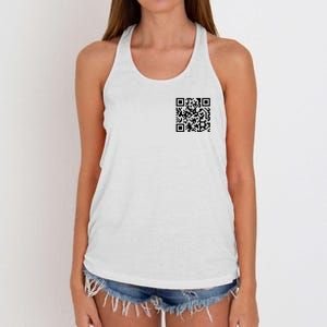 Trump Dancing Qr Code Women's Knotted Racerback Tank