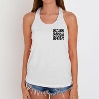 Trump Dancing Qr Code Women's Knotted Racerback Tank