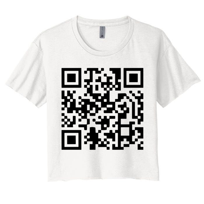 Trump Dancing Qr Code Women's Crop Top Tee
