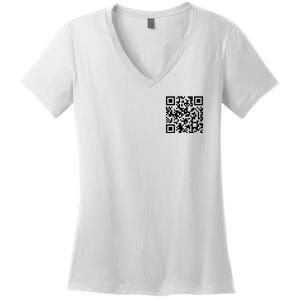 Trump Dancing Qr Code Women's V-Neck T-Shirt