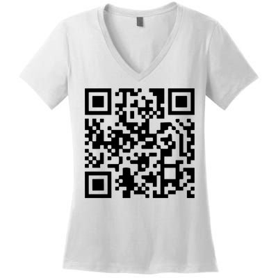 Trump Dancing Qr Code Women's V-Neck T-Shirt