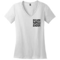 Trump Dancing Qr Code Women's V-Neck T-Shirt