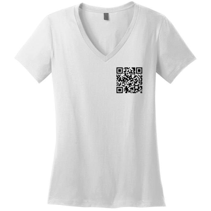 Trump Dancing Qr Code Women's V-Neck T-Shirt