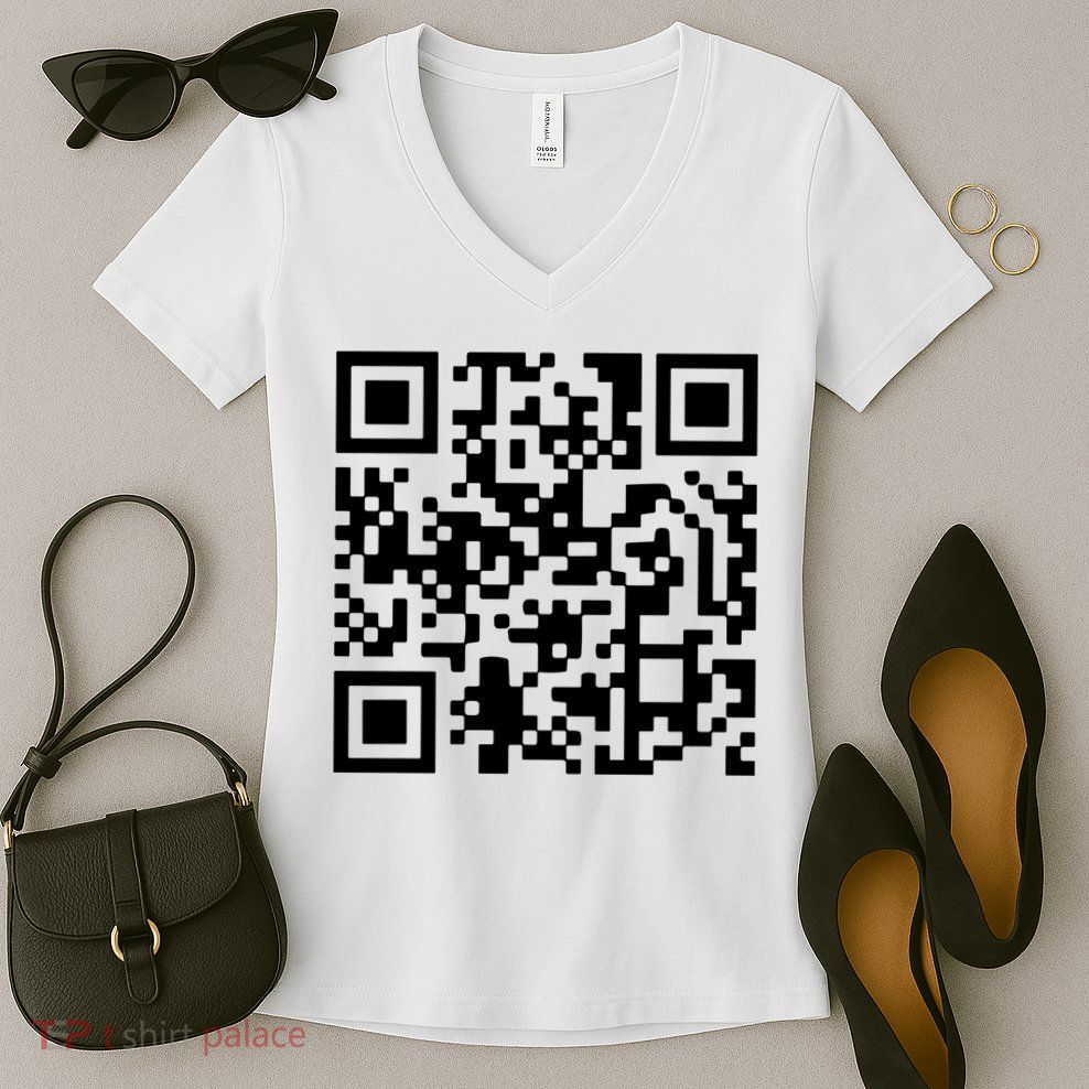 Trump Dancing Qr Code Women's V-Neck T-Shirt