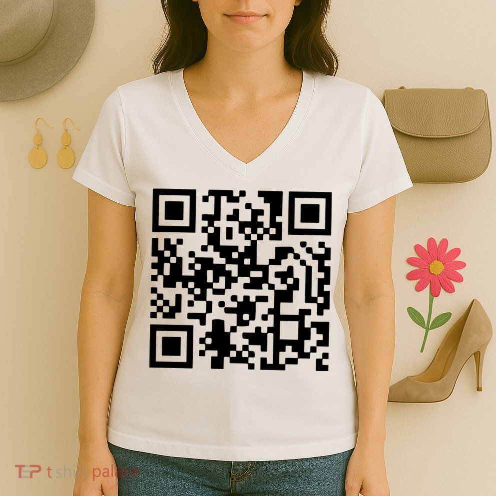 Trump Dancing Qr Code Women's V-Neck T-Shirt