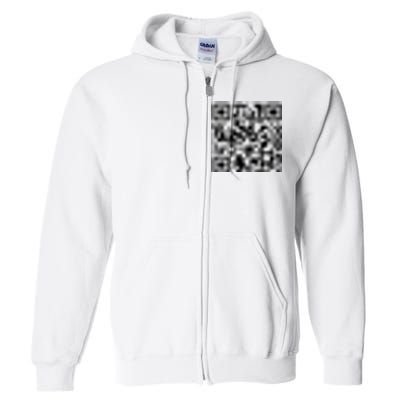 Trump Dancing Qr Code Full Zip Hoodie