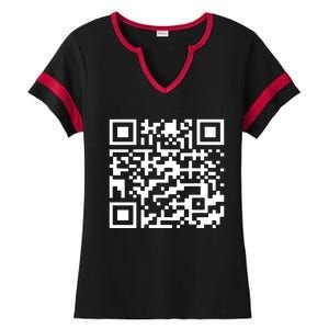 Trump Dance Qr Code Ladies Halftime Notch Neck Tee