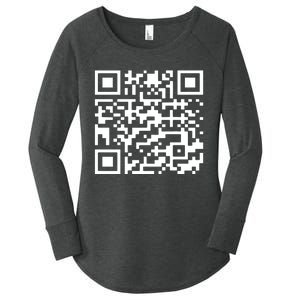 Trump Dance Qr Code Women's Perfect Tri Tunic Long Sleeve Shirt