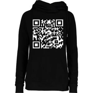 Trump Dance Qr Code Womens Funnel Neck Pullover Hood