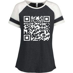 Trump Dance Qr Code Enza Ladies Jersey Colorblock Tee