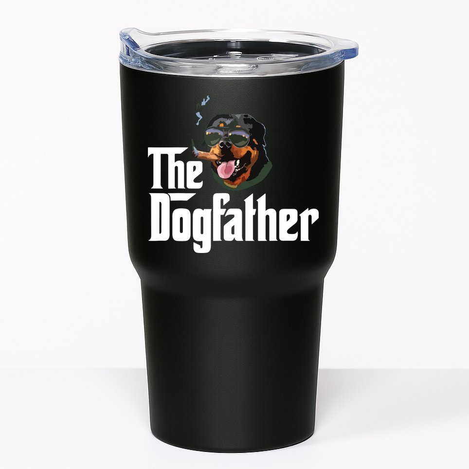 The Dogfather Rottweiler Funny Dog Owner Gift Dog Lover Tumbler
