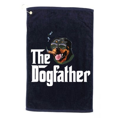 The Dogfather Rottweiler Funny Dog Owner Gift Dog Lover Golf Towel