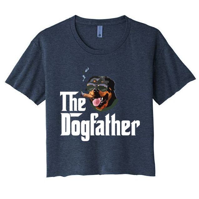 The Dogfather Rottweiler Funny Dog Owner Gift Dog Lover Crop Top