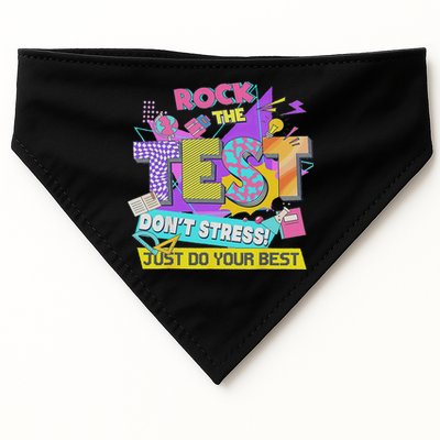 Test Day, Rock The Test Don't Stress Just Do Your Best USA-Made Doggie Bandana