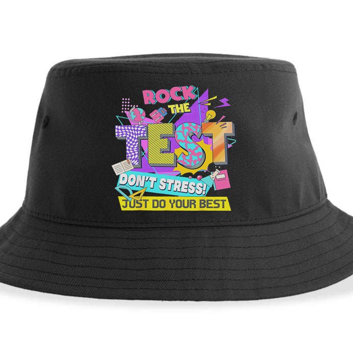 Test Day, Rock The Test Don't Stress Just Do Your Best Sustainable Bucket Hat