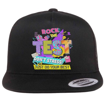 Test Day, Rock The Test Don't Stress Just Do Your Best Flatbill Hat