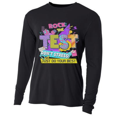 Test Day, Rock The Test Don't Stress Just Do Your Best Cooling Performance Long Sleeve Crew