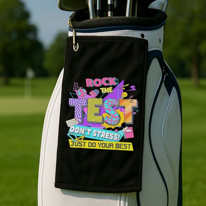 Test Day, Rock The Test Don't Stress Just Do Your Best Golf Towel