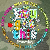 Test Day Rock The Test Teacher Testing Day You Got This Legacy Tie Dye Trucker Hat