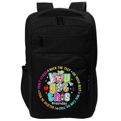 Test Day Rock The Test Teacher Testing Day You Got This Impact Tech Backpack