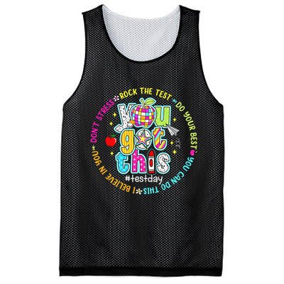 Test Day Rock The Test Teacher Testing Day You Got This Mesh Reversible Basketball Jersey Tank