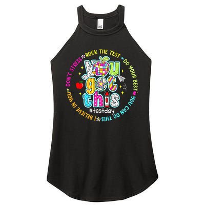 Test Day Rock The Test Teacher Testing Day You Got This Women's Perfect Tri Rocker Tank