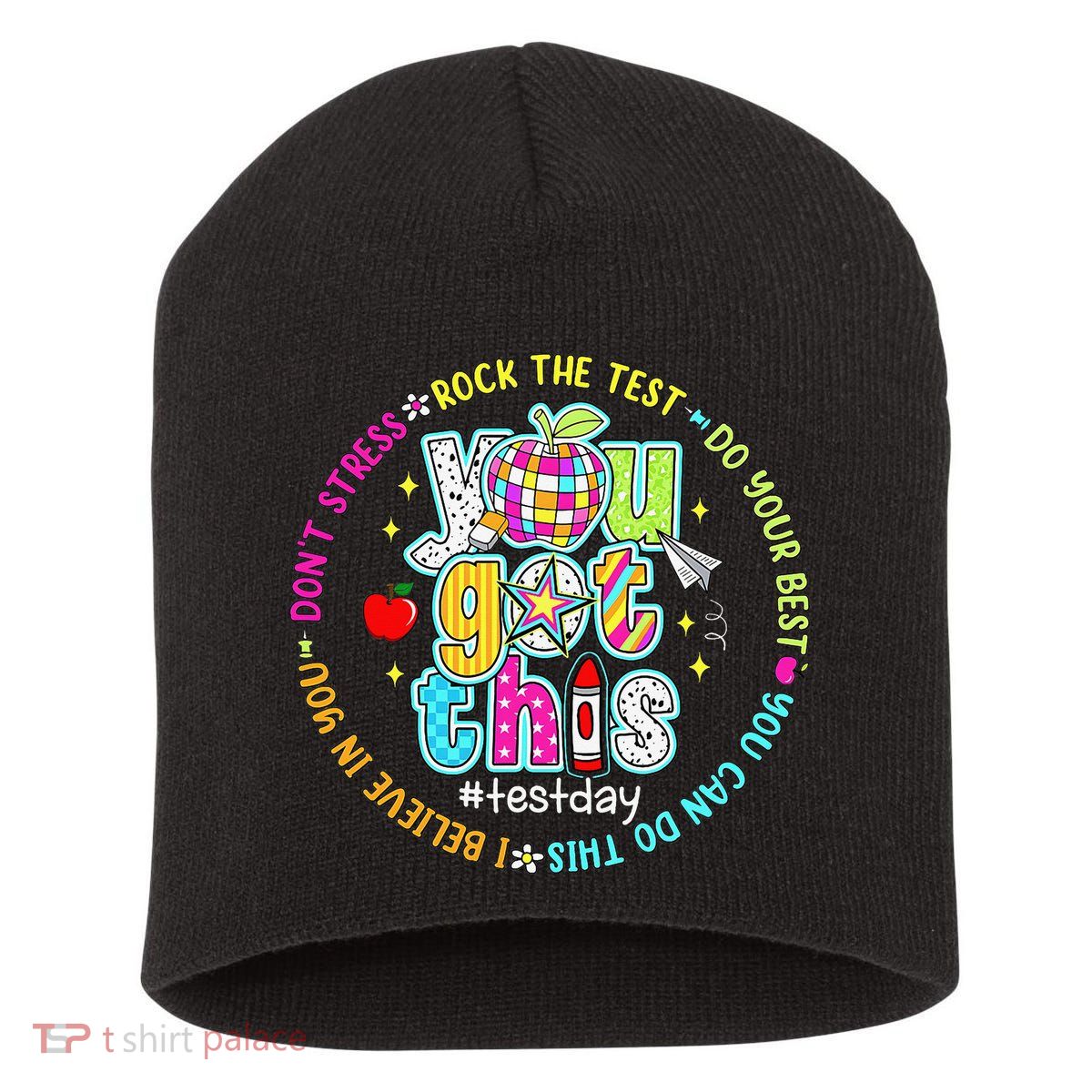 Test Day Rock The Test Teacher Testing Day You Got This Short Acrylic Beanie