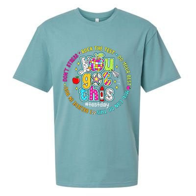 Test Day Rock The Test Teacher Testing Day You Got This Sueded Cloud Jersey T-Shirt