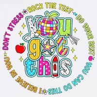 Test Day Rock The Test Teacher Testing Day You Got This Garment-Dyed Sweatshirt