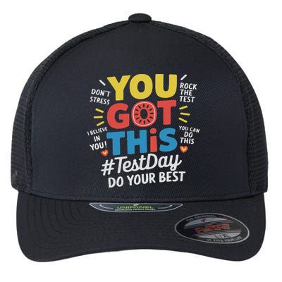 Test Day Rock The Test You Got This Teacher Test Testing Day Flexfit Unipanel Trucker Cap
