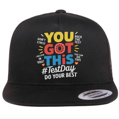 Test Day Rock The Test You Got This Teacher Test Testing Day Flatbill Hat